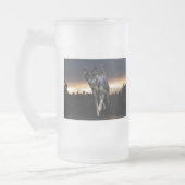 Catahoula Leopard Dog op zonsondergang Matglas Bierpul (Links)