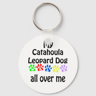 Catahoula Leopard Dog Walks Design Sleutelhanger