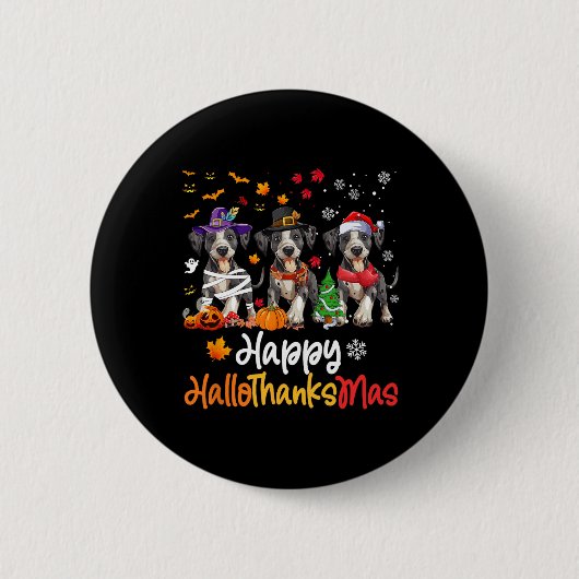 Catahoula Luipaard Hond Halloween Kerst Hallotha Ronde Button 5,7 Cm (Voorkant)