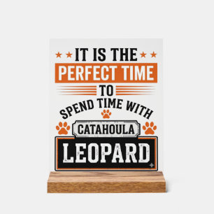 Catahoula Luipaard Hond Vintage Tijd Shirt Ontwerp Acryl Bord
