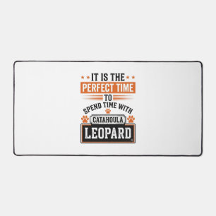 Catahoula Luipaard Hond Vintage Tijd Shirt Ontwerp Bureaumat