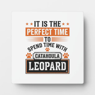 Catahoula Luipaard Hond Vintage Tijd Shirt Ontwerp Fotoplaat