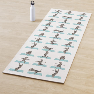 Catahoula luipaard hond yoga yogamat