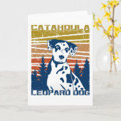 Catahoula Luipaardhond Cadeau Idee Kaart (Gele Bloem)