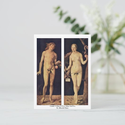 Català: L'Adam I L'Eva, Adam en Eva Briefkaart (Staand voorkant)