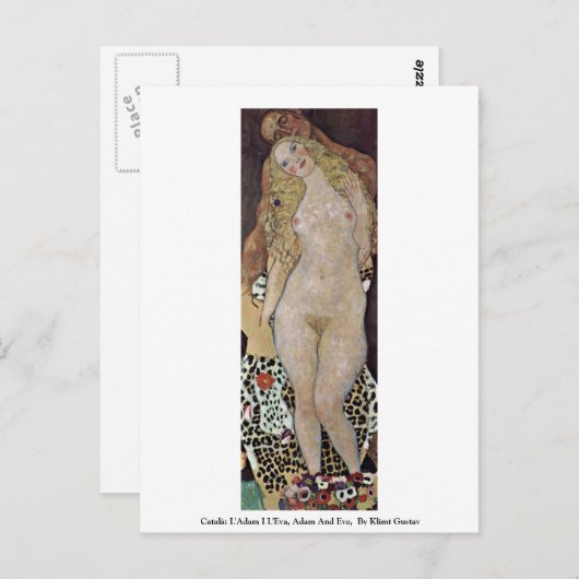 Català: L'Adam I L'Eva, Adam en Vooravond Briefkaart (Voorkant / Achterkant)