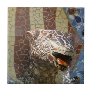 Catalaans wapen - Gaudi Mosaic Tile Tegeltje