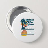 Catalaanse eilandwijn en palmmixer TShirt Ronde Button 7,6 Cm (Voorkant /achterkant)