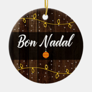 Catalaanse kerst met prettige feestdagen, bon Nada Keramisch Ornament