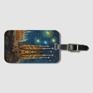 Catalaanse sterrenhemel Gaudí ontmoet Van Gogh Bagagelabel