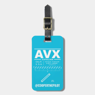 Catalina Airport AVX Bagage Label