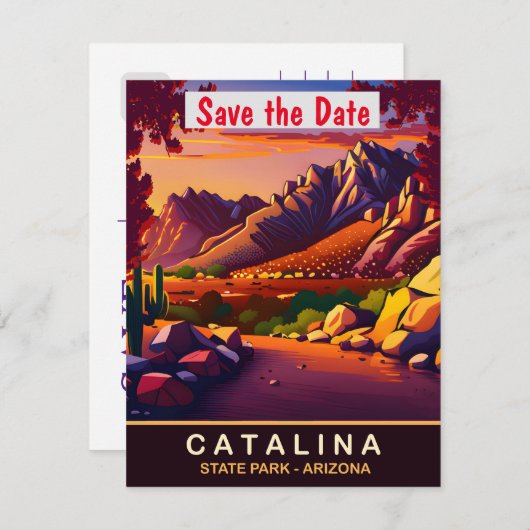 Catalina, Arizona, Reisbriefkaart, Save The Date (Voorkant / Achterkant)