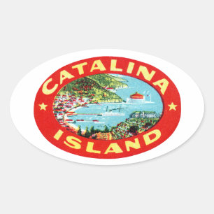 Catalina-eiland Californië Ovale Sticker