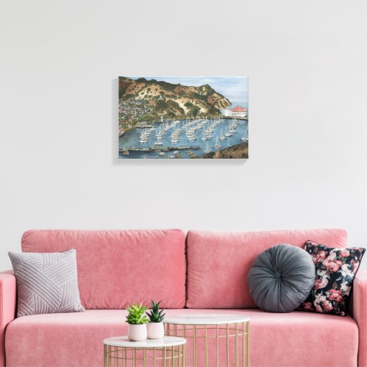 Catalina Island, CA Aquarelle Peinture sur toile (Insitu(Salon))