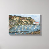 Catalina Island, CA Aquarelle Peinture sur toile (Recto)