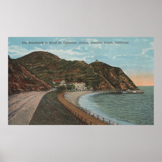 Catalina Island, CA - Hotel St. Catherine Poster (Voorkant)