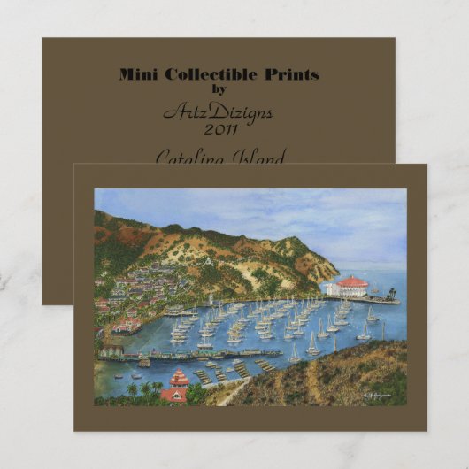 Catalina Island, CA - Mini Collectible Prints Briefkaart (Voorkant / Achterkant)