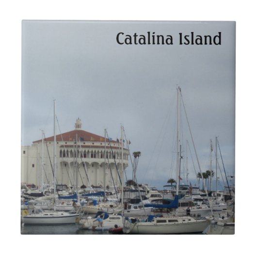 CATALINA ISLAND CERAMIC TILE NIGHTFALL ON CATALINA TEGELTJE (Voorkant)