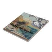 CATALINA ISLAND CERAMIC TILE TEGELTJE (Zijkant)