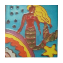 Catalina Island Mermaid Tile door J.Titchenal