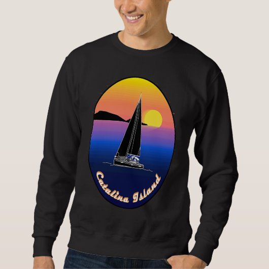Catalina Island Sailing Printed On Front Trui (Voorkant)