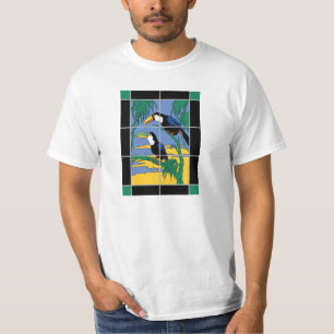  Catalina Island Tile Toucan Mural Design T-shirt