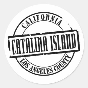 Catalina Island Titel Ronde Sticker