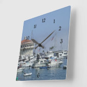 Catalina Island Wall Clock Vierkante Klok (Hoek)