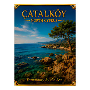 Çatalköy Noord-Cyprus Kust Natuurherinnering Perfect Poster