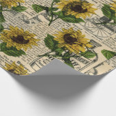 catalogi en zonnebloemen cadeaupapier (Hoek)