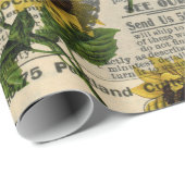 catalogi en zonnebloemen cadeaupapier (Rol Hoek)