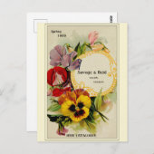 Catalogus  kousenbloem briefkaart (Voorkant / Achterkant)