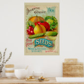 Catalogus van groentezaad Poster (Keuken)