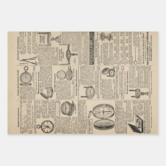 Cataloguspagina  kompas inpakpapier vel (Voorkant)