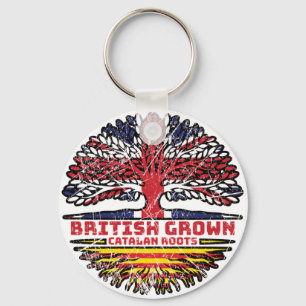 Catalonië Catalan UK - Britse boom Sleutelhanger