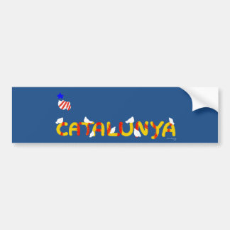 Catalonië Duiven vrede, Catalunya lletres coloms. Bumpersticker