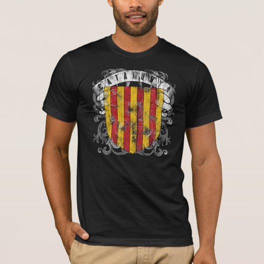 Catalonië Mannen donker Shirt (Voorkant)