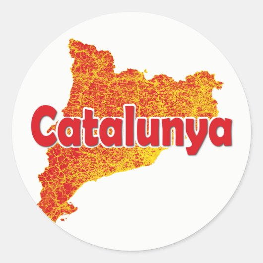 Catalonië Ronde Sticker (Voorkant)