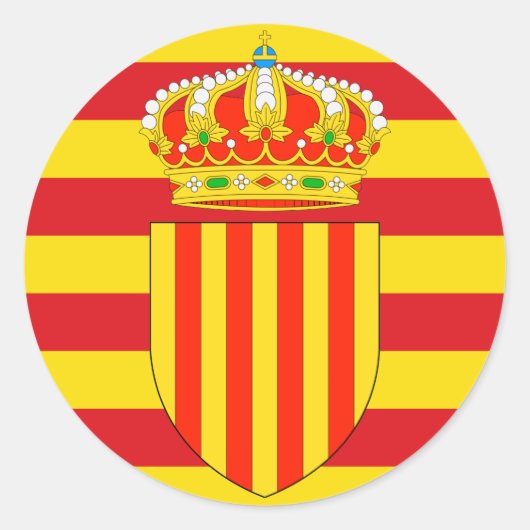 Catalonië Ronde Sticker (Voorkant)