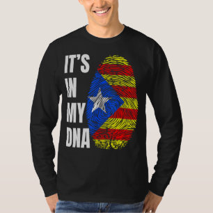 Catalonië Vingerprint DNA Biometry Flag Estelada B T-shirt