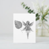 Catalpa-boomvlieg met bladeren briefkaart (Staand voorkant)