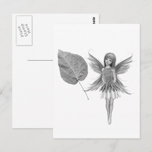 Catalpa-boomvlieg met bladeren briefkaart (Voorkant / Achterkant)