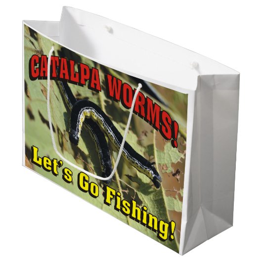 Catalpa Worms. Laten we gaan Gevist! Large Cadeautasje (Voorkant Gekanteld)