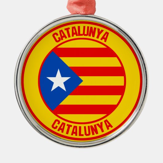 Catalunya Round Emblem Metalen Ornament (Voorkant)