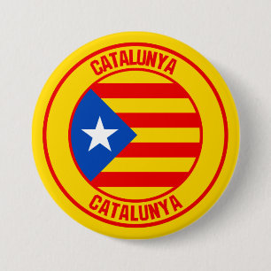 Catalunya Round Emblem Ronde Button 7,6 Cm