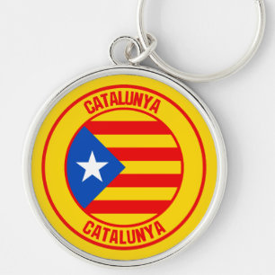 Catalunya Round Emblem Sleutelhanger