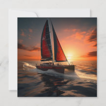 Catamaran Boat Gift Kaart