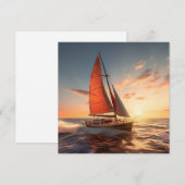 Catamaran Boat Gift Kaart (Voorkant / Achterkant)