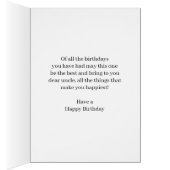 Catamaran Boat oom Birthday Kaart (Binnen (Rechts))