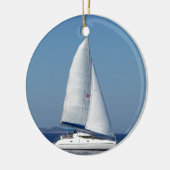 Catamaran Catchup Keramisch Ornament (Links)